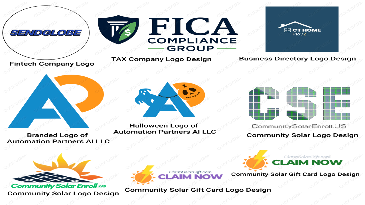Professional Logo Design Portfolio by Click Digim Logo Maker