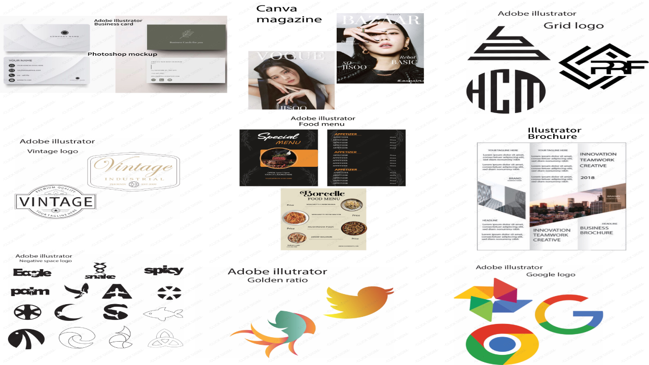 Adobe Illustrator and Canva Graphics Design Samples